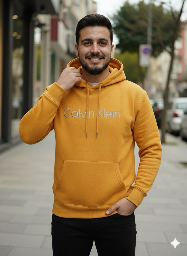 Calvin Klein Hardal Cepli Şapkalı Sweatshirt