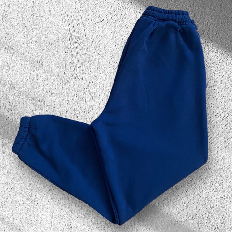 Lacivert Basic 3 İplik Şardonlu Eşofman Altı – Unisex & %100 Pamuk