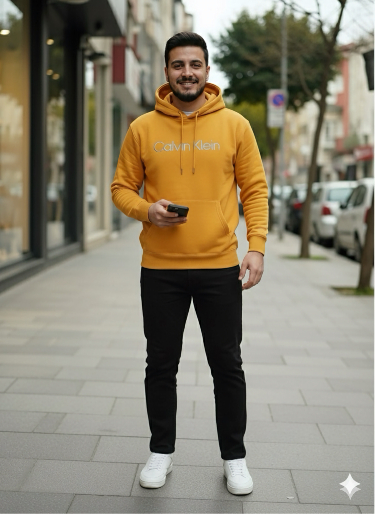 Calvin Klein Hardal Cepli Şapkalı Sweatshirt