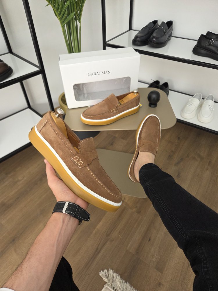 Bodrum Tarçın - hakiki seüt deri loafer