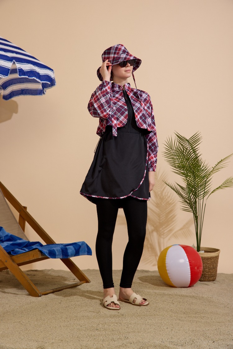 Kadın Tesettür Mayo 5'li Set Yarım Kapama Fermuarlı. 1.599,00 TL