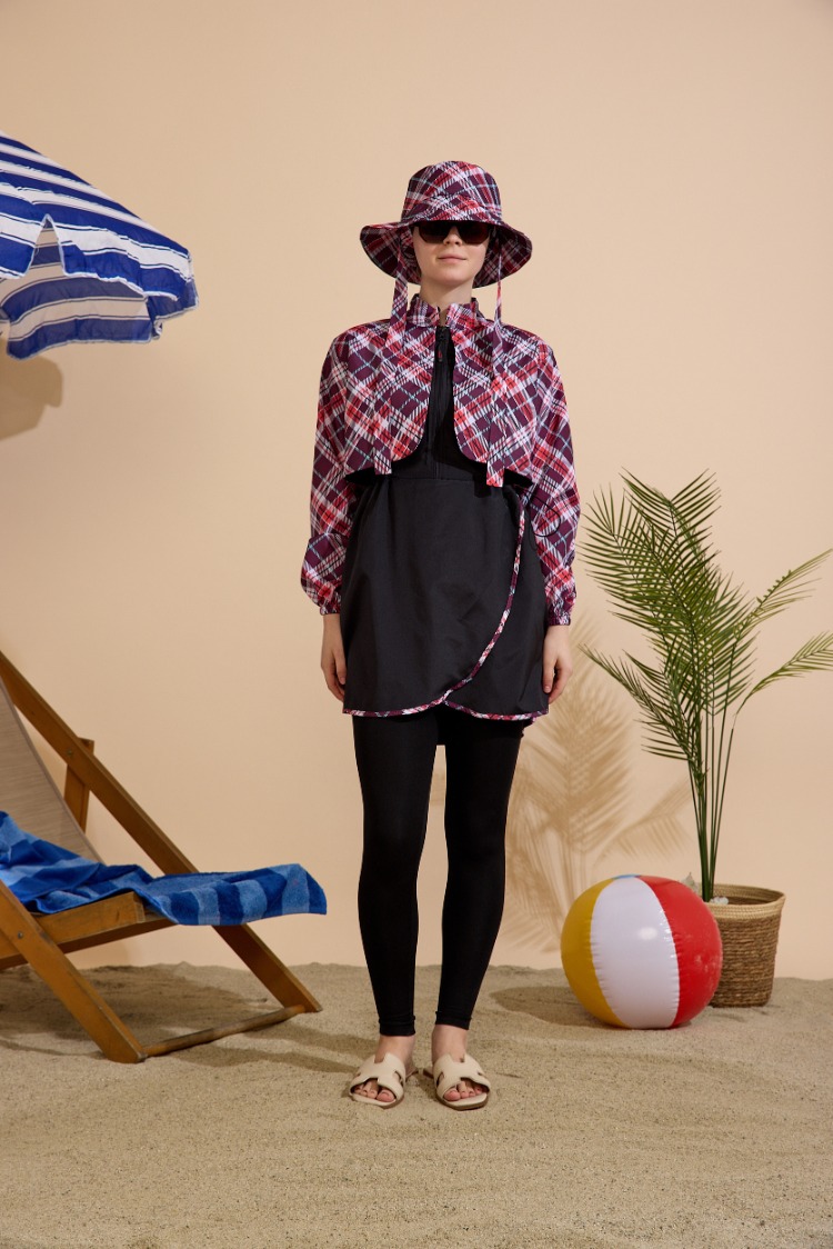 Kadın Tesettür Mayo 5'li Set Yarım Kapama Fermuarlı. 1.599,00 TL