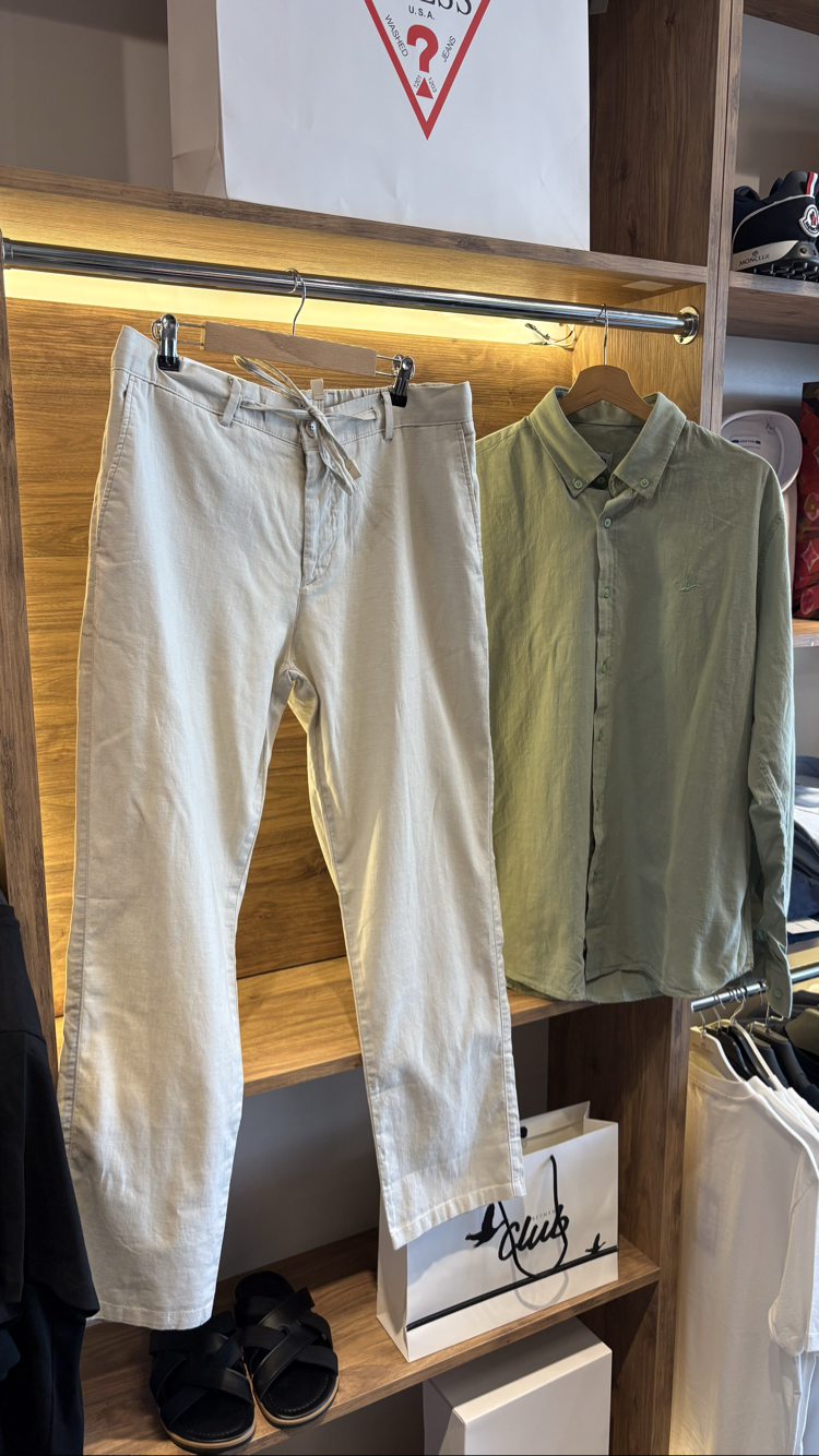 Beymen Club %100 keten pantolon (Krem)