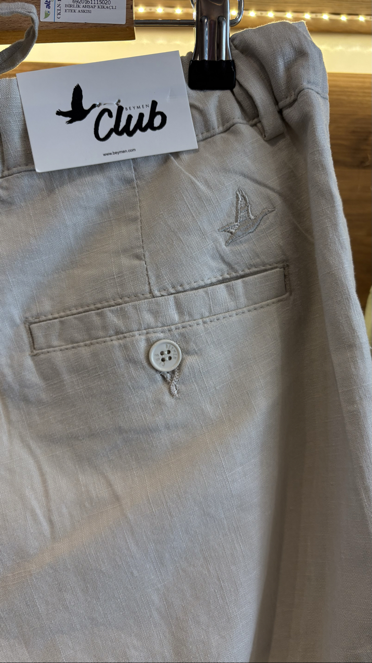Beymen Club %100 keten pantolon (Krem)