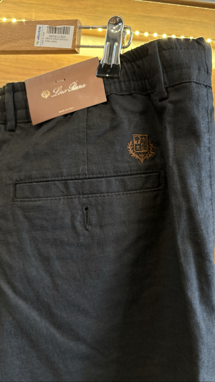 Loro Piana %100 keten şort 