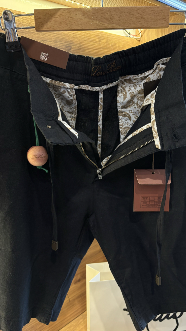 Loro Piana %100 keten şort 
