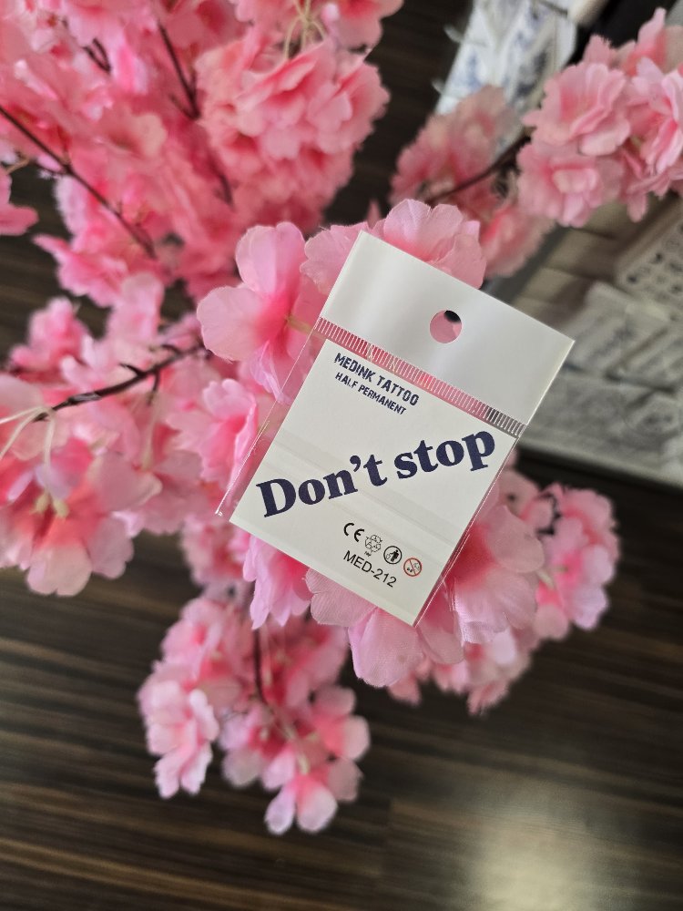 dont stop yazi desen  sonradan kararan gecici dovme