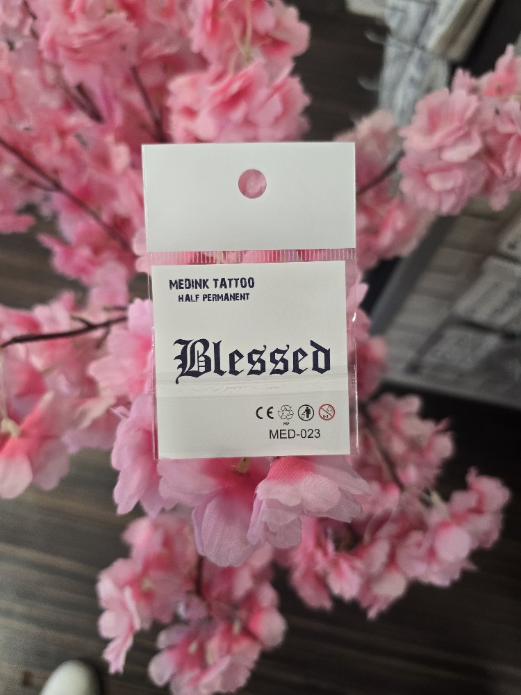 blessed yazi desen sonradan kararan geçici dövme