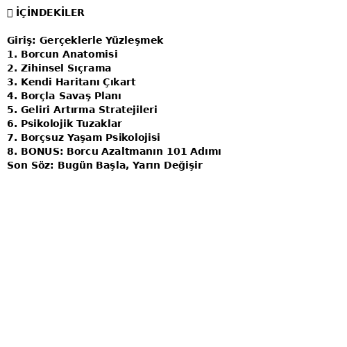Borç Zincirlerinden Kurtul – PDF E-Kitap | Adım Adım Borçsuz Yaşam Rehberi