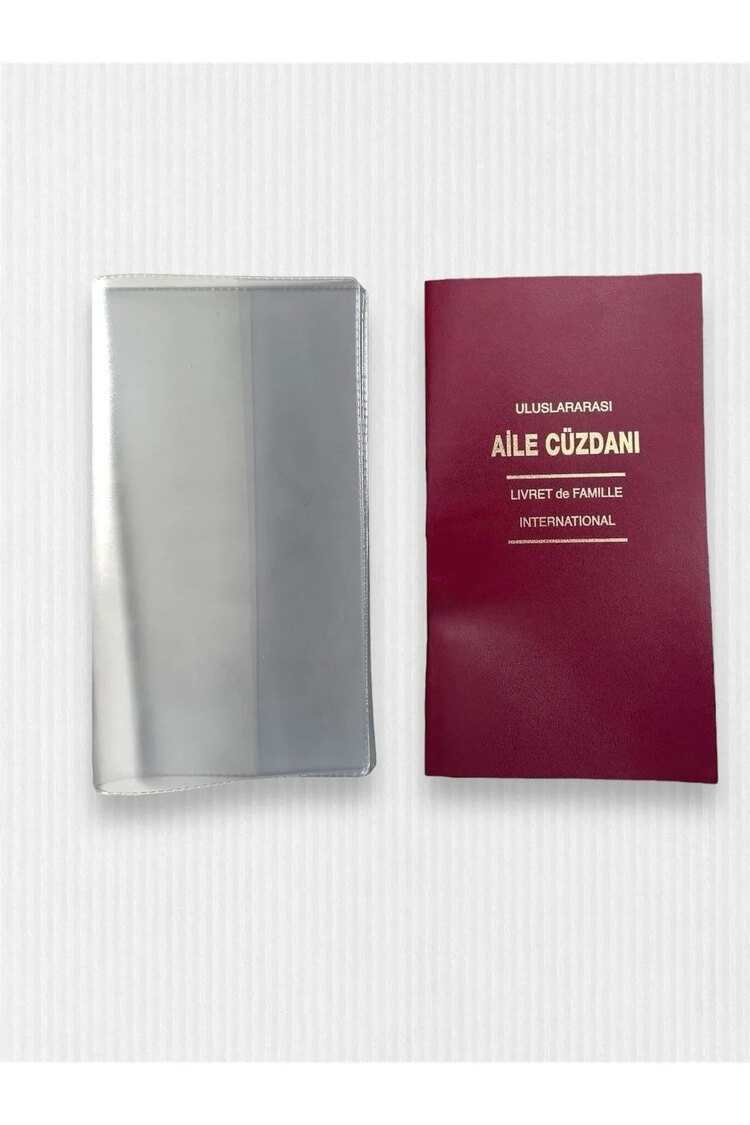 Şeffaf Uluslararası Aile Cüzdanı Kılıfı Dayanıklı Evlinderme Cüzdanı Kılıfı