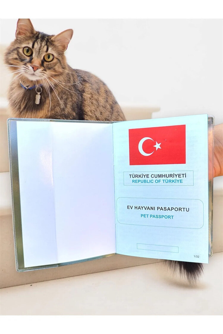 Şeffaf Pet Pasaport Kabı Kılıfı Su Geçirmez Evcil Hayvan Pasaport