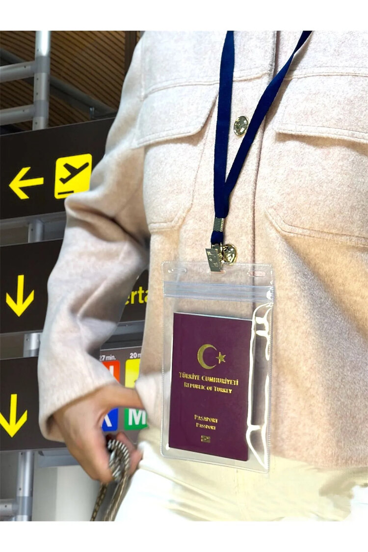 Askılı Kilitli Su Geçirmez Tüm Ülkeler Için Pasaport Kılıfı Kayıp Önleyici