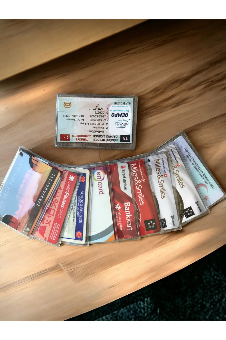 6 Adet Şeffaf Kart Kılıfı ,temassız Ödeme Uyumlu Kredi Kartı, Ve Kimlik Ehliyet Koruyucu