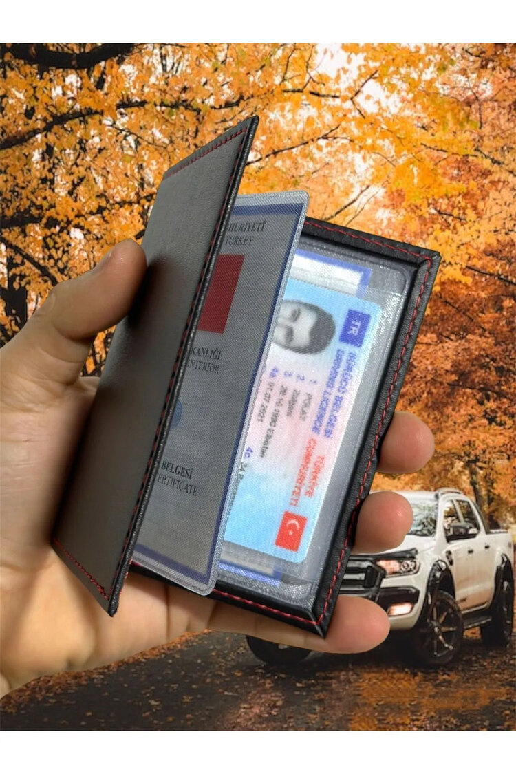 Gempo Ruhsat kabı kılıfı  Geçiçi park telefon numaratörü Ehliyet kabı 3 parça araç seti