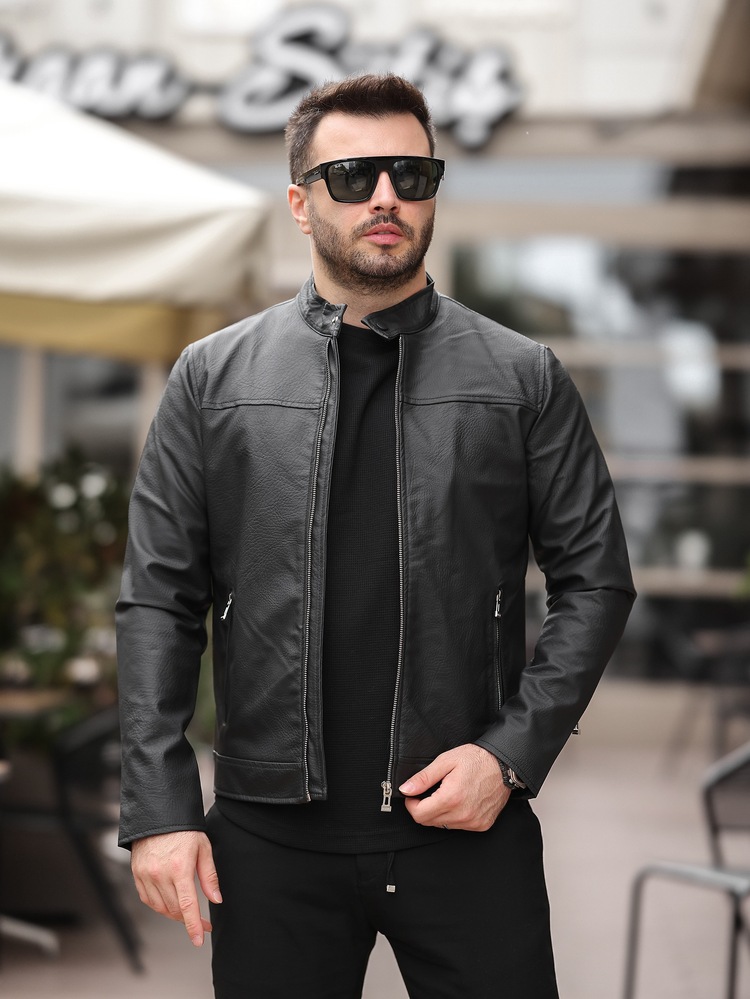 Slim Fit Deri Ceket