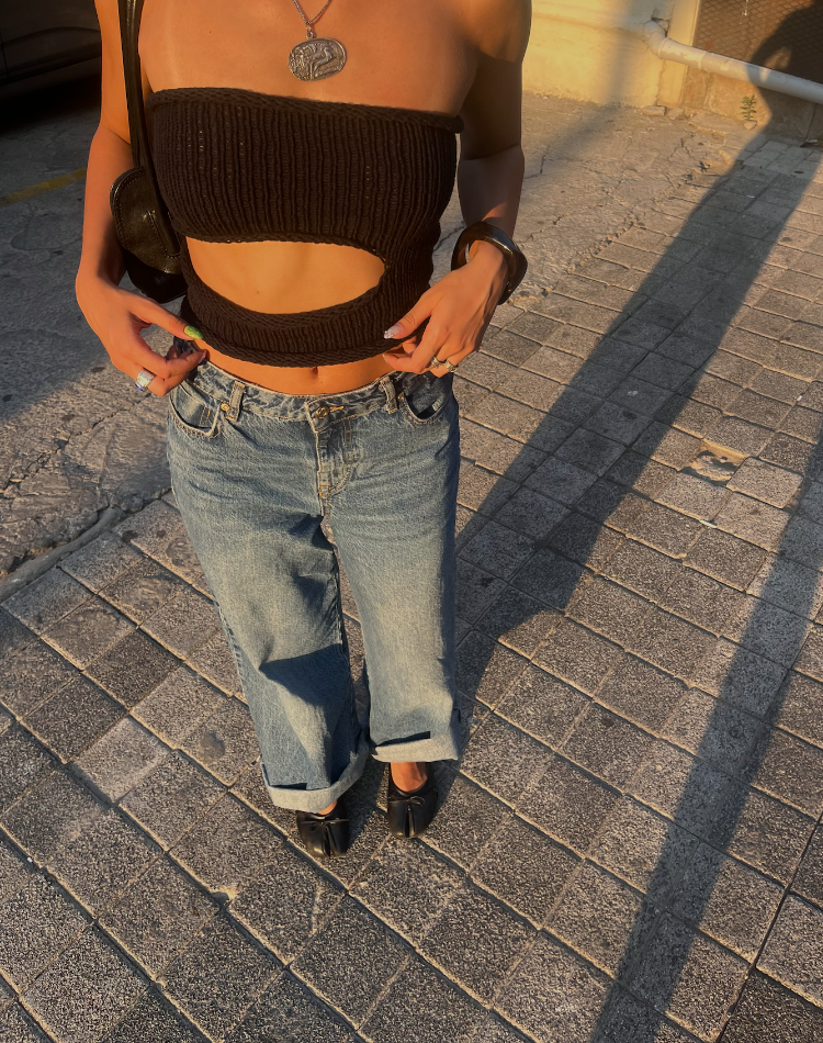 Cut Out Knit Top