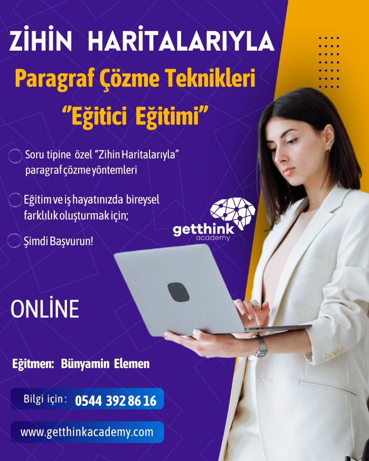 Zihin Haritalarıyla Paragraf Çözme Teknikleri Eğitici Eğitimi | Kayıt Ders Paketi