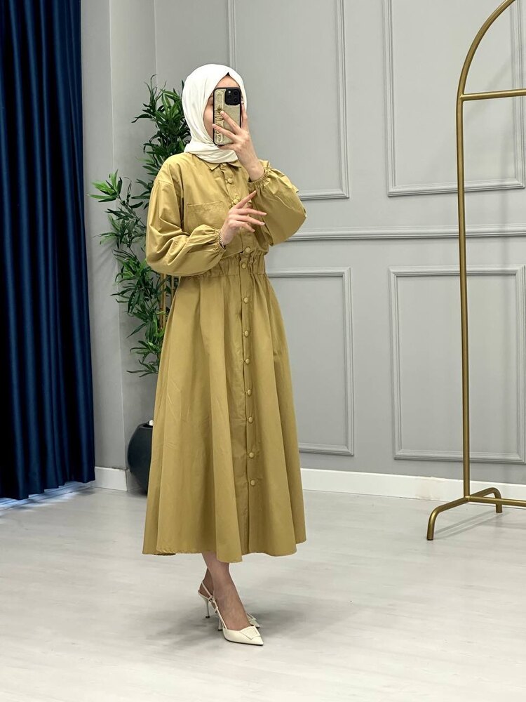 Beymen model elbise (yağ yeşili) ön sipariş