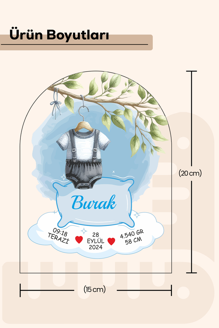 Kişiye Özel Erkek ve Kız Bebeklere Özel Tasarım - Özelleştirilebilir Kıyafetli Bebek Model