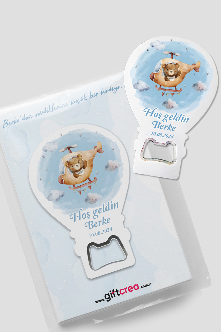 Kişiye Özel Açacaklı Balon Magnet – Sevimli Dostlar Serisi (6 Farklı Erkek Model Seçenekli)