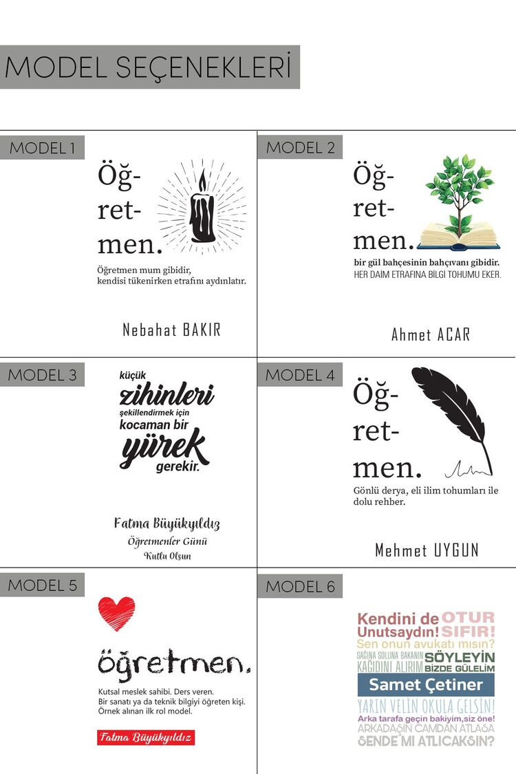 Öğretmenler Günü ve Özel Günler İçin Hediye Defter , Özelleştirilebilir Defter