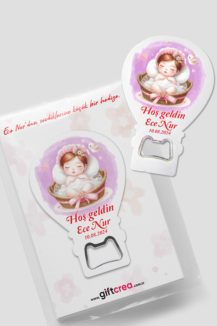 Kişiye Özel Açacaklı Balon Magnet – Sevimli Dostlar Serisi (6 Farklı Kız Model Seçenekli)