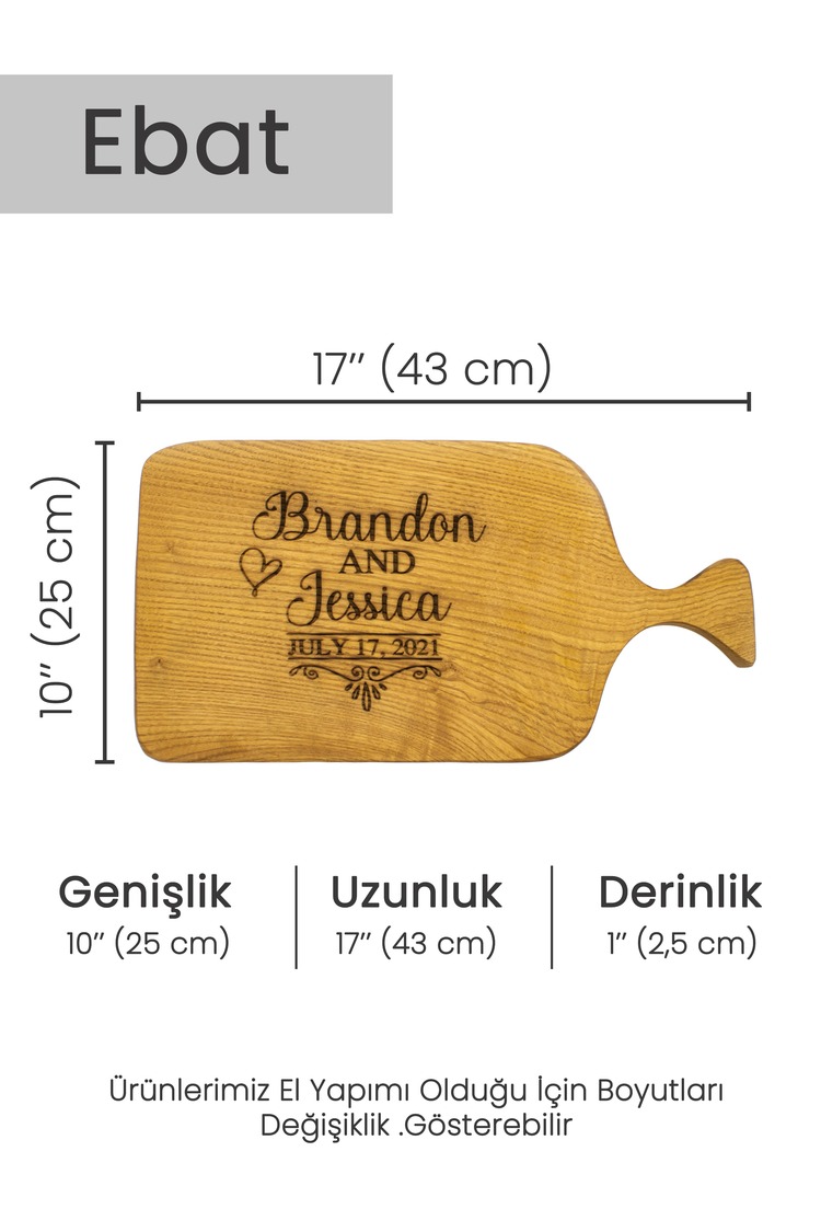 Kişiselleştirilebilir ,Servis,Kesme Tahtası, Kestane Kesme Tahtası,İsme Özel Kesme Tahtası