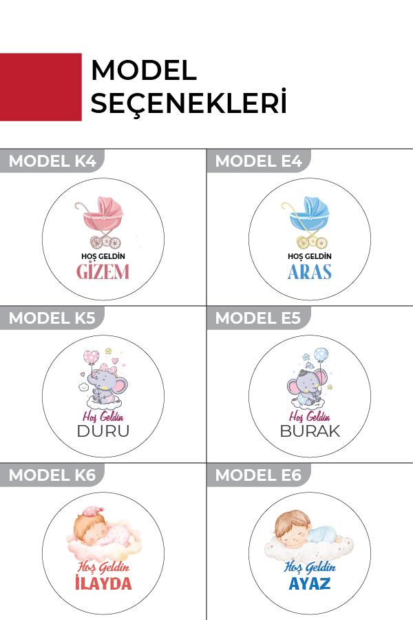 Kişiye Özel Yenidoğan Hoşgeldin Bebek Metal Kutu Seti | Kız & Erkek Modeller
