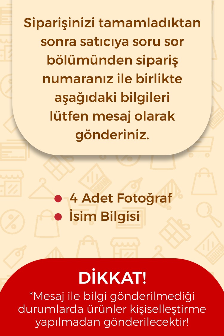 Kişiye Özel İsimli ve Fotograflı Dekota Tablo,5 Parça İsim ve Fotoğraflı Tablo