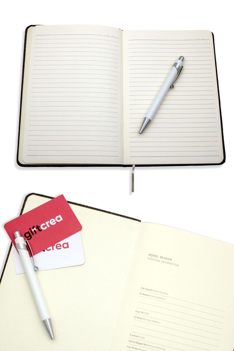 Kişiye Özel Cepli Kanguru Termo Deri Defter - Özelleştirilebilir Tarihsiz Defter