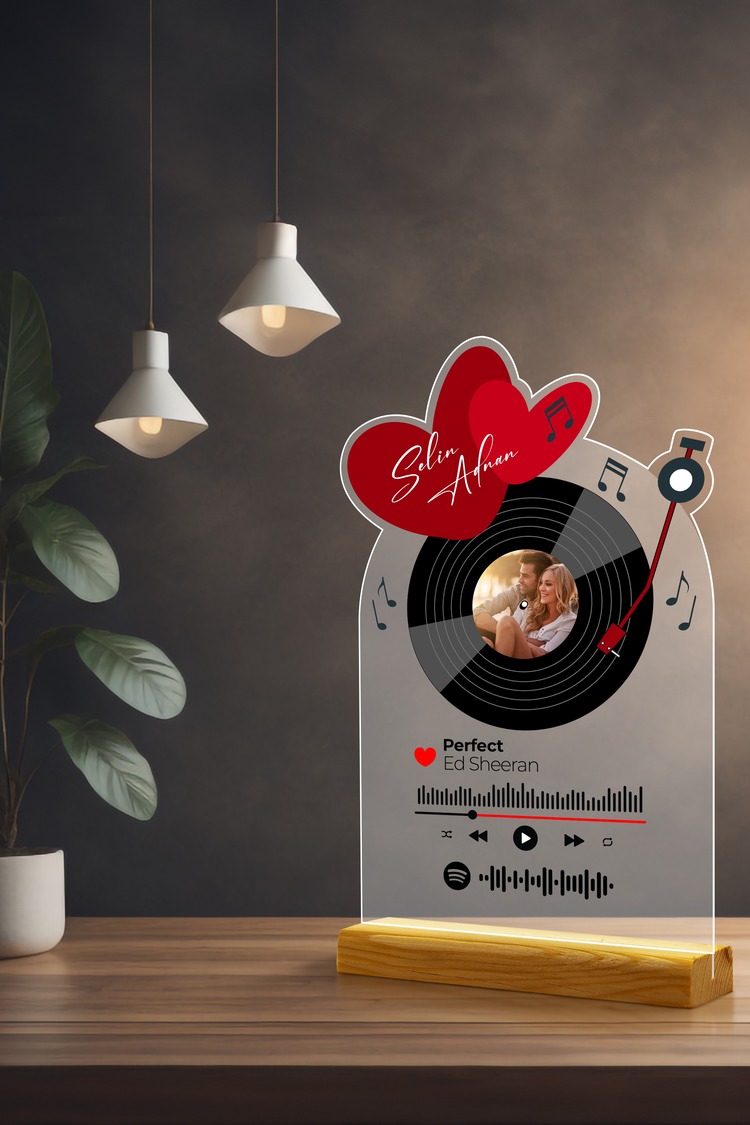 Kişiye Özel Sevgililer Günü,Doğum Günü,Yıldönümü Pleksi Tasarımlı Set,Dekoratif Plak