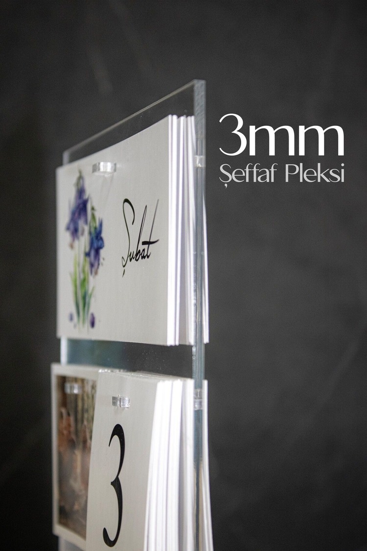 Kişiselleştirilebilir Sonsuz Takvim Pleksi Hediyelik ,Fotoğraflı Sonsuz Takvim Seti