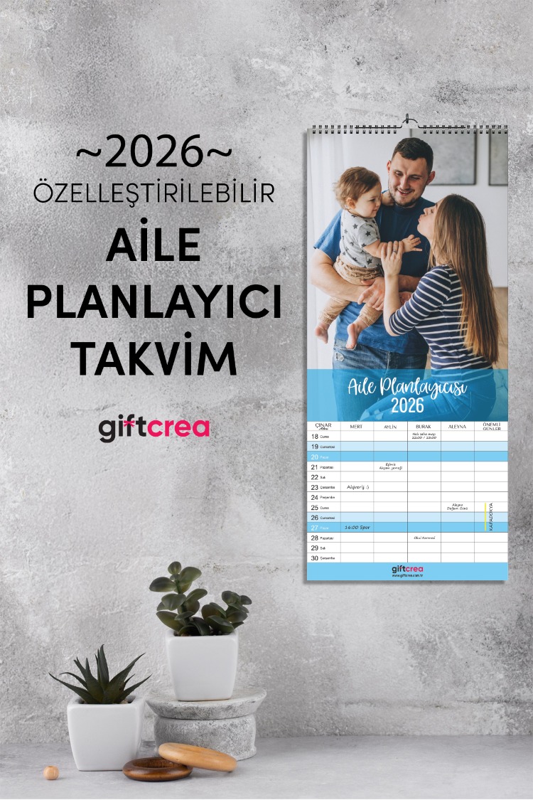 Kişiselleştirilebilir Aile Planlayıcı Takvimi - Fotoğraf Baskılı Planlayıcı Takvim