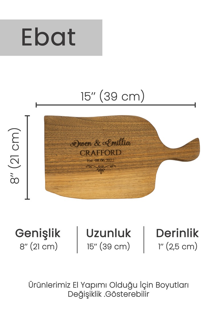 Kişiselleştirilebilir Kesme Tahtası , Ceviz Kesme Tahtası, İsme Özel Ceviz Kesme Tahtası