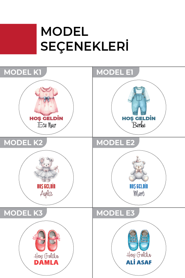 Kişiye Özel Yenidoğan Hoşgeldin Bebek Metal Kutu Seti | Kız & Erkek Modeller