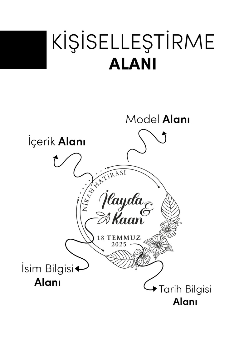 Kişiselleştirilebilir Metal Kutu - Söz, Nişan, Nikah, Düğün Hatırası,Hediyelik Kutu