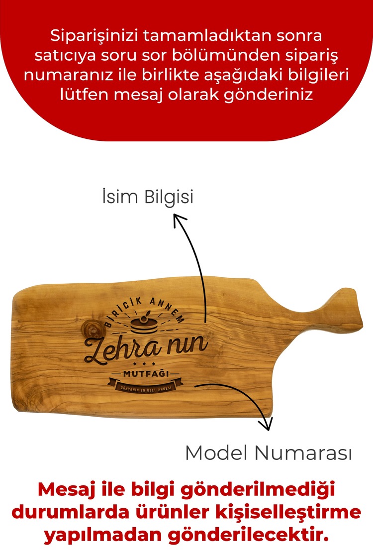 Kişiselleştirilebilir Zeytin Kesme Tahtası, Anneler Günü ,Servis Kesme Tahtası