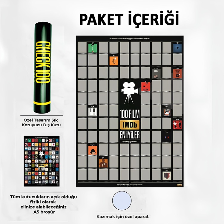 En İyi 100 Film Aktivite Posteri - Kazı Kazan