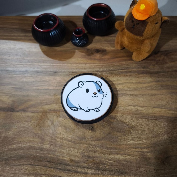 Ginepig Paşa Signature Bardak Altlığı Seti (4’lü + Standlı)