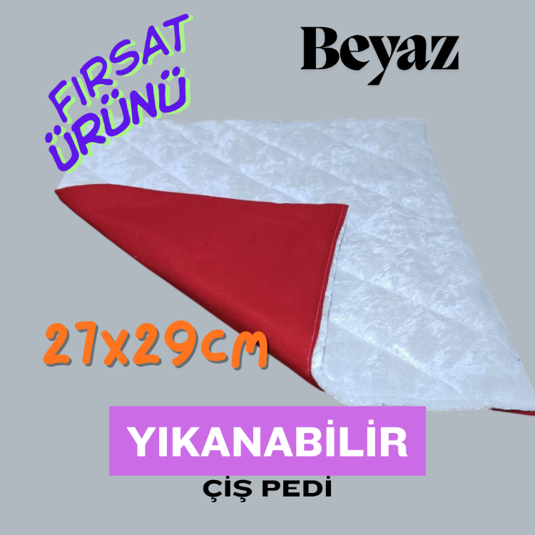 Beyaz Çiş Pedi 27x29Cm 