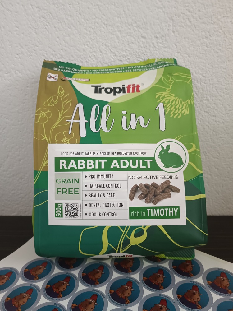 Tropifit All In 1 Rabbit Adult Pelet Yem (500 Gr)– Yetişkin Tavşan Yemi