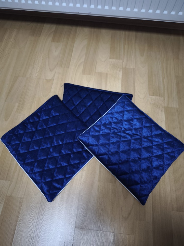 Koyu Mavi Çiş Pedi Üçlü Set  25x25 Cm
