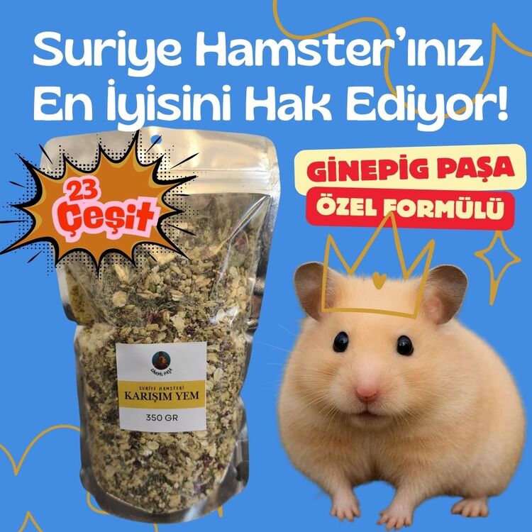 Suriye Hamster Karışım Yemi (Ginepig Paşa Özel Formülü)