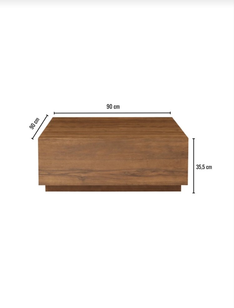 Traverten Orta Sehpa Sabit Lizbon Model 90X90
