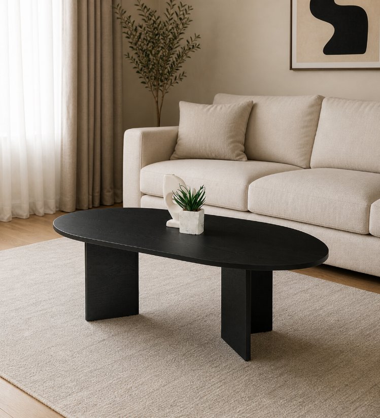 Orta sehpa oval sabit oscar model 80x130 cm