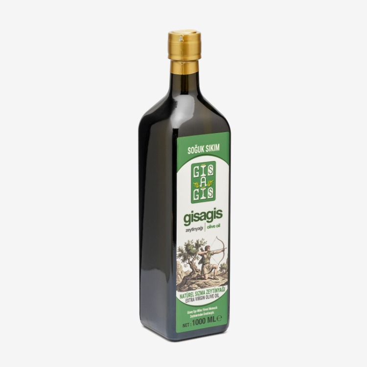 1000 ml Gisagis Zeytinyağı - 0,1 Asidite, Erken Hasat, Soğuk Sıkım