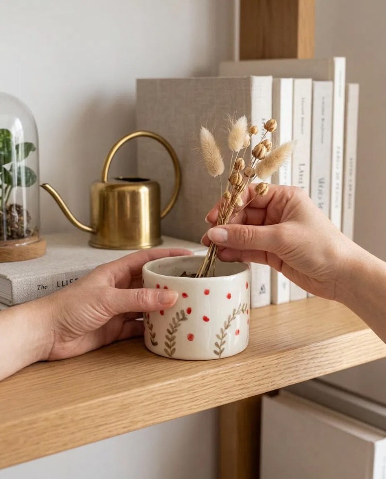 El Boyaması Stoneware Kulpsuz Bardak – 150 ml