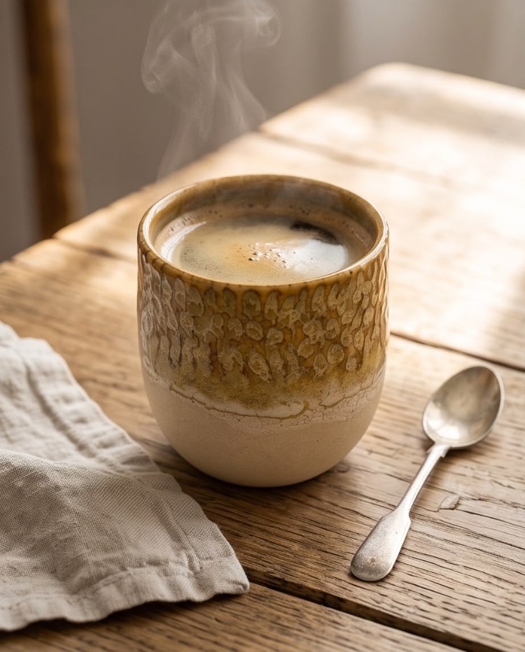 Amber Dokulu Stoneware Bardak – 2'li Set