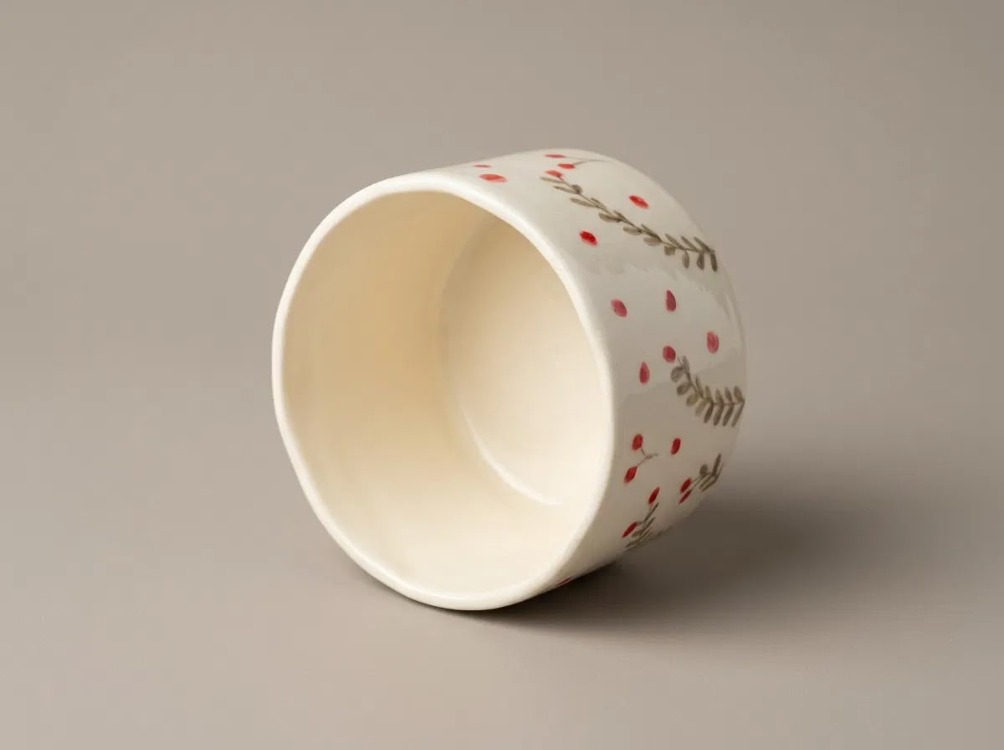 El Boyaması Stoneware Kulpsuz Bardak – 150 ml