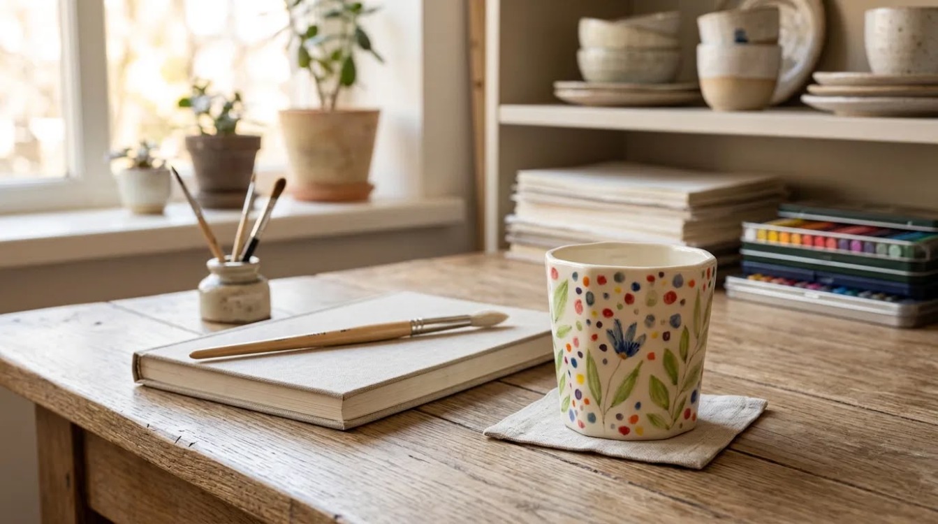 El Boyaması Stoneware Kulpsuz Bardak – 200 ml